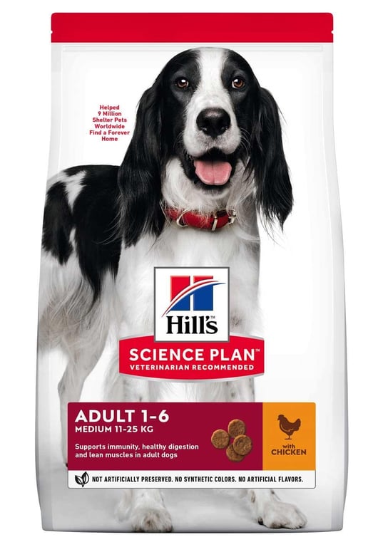 HILL'S SP Medium sausā barība suņiem, vista, 2,5kg