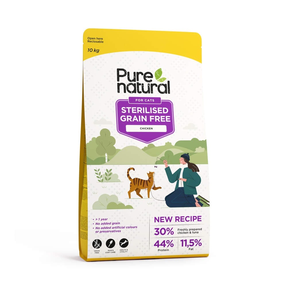 PURENATURAL sausā barība sterilizētiem kaķiem,vista, 10kg - Produkta attēls