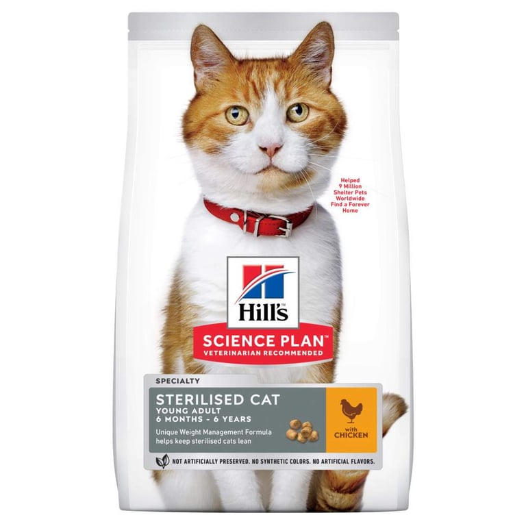 HILL'S SP Sterilised sausā barība kaķiem, vista, 1,5kg