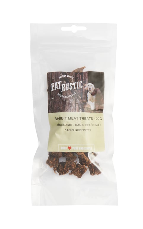 Eat Rustic natūralus skanėstas šunims – triušiena, 100g