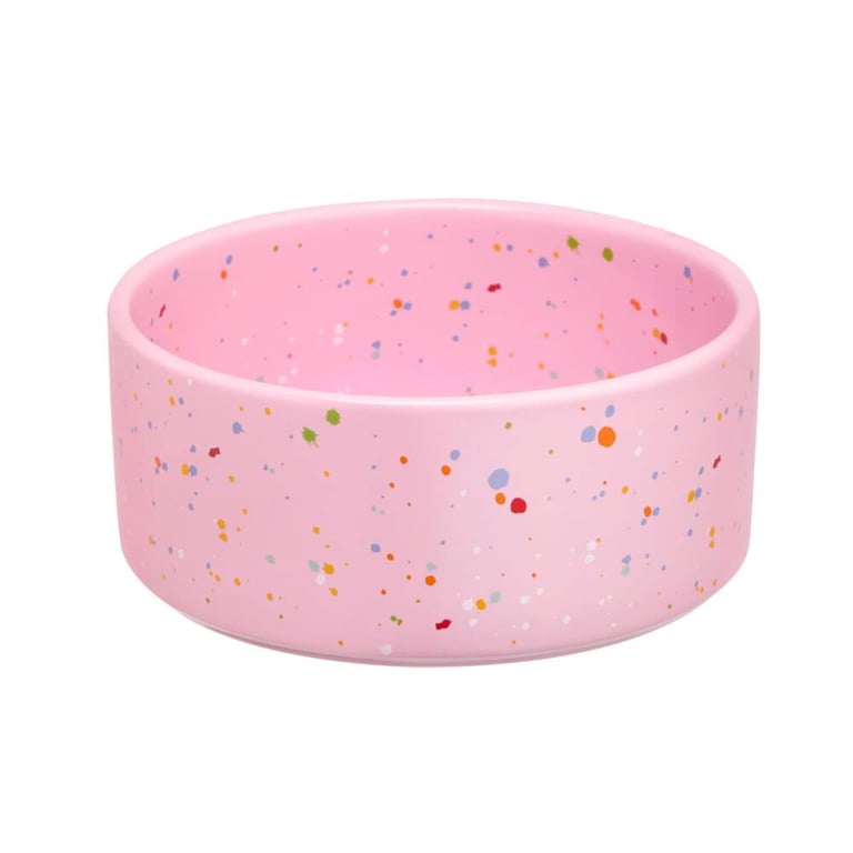 L&B XOXO Confetti keraminis dubenėlis, šviesiai rožinis, 15,8 cm