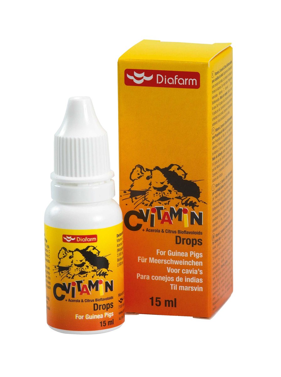 Diafarm barības piedeva jūrascūciņām, ar C vitamīnu 15 ml - Produkta attēls 1