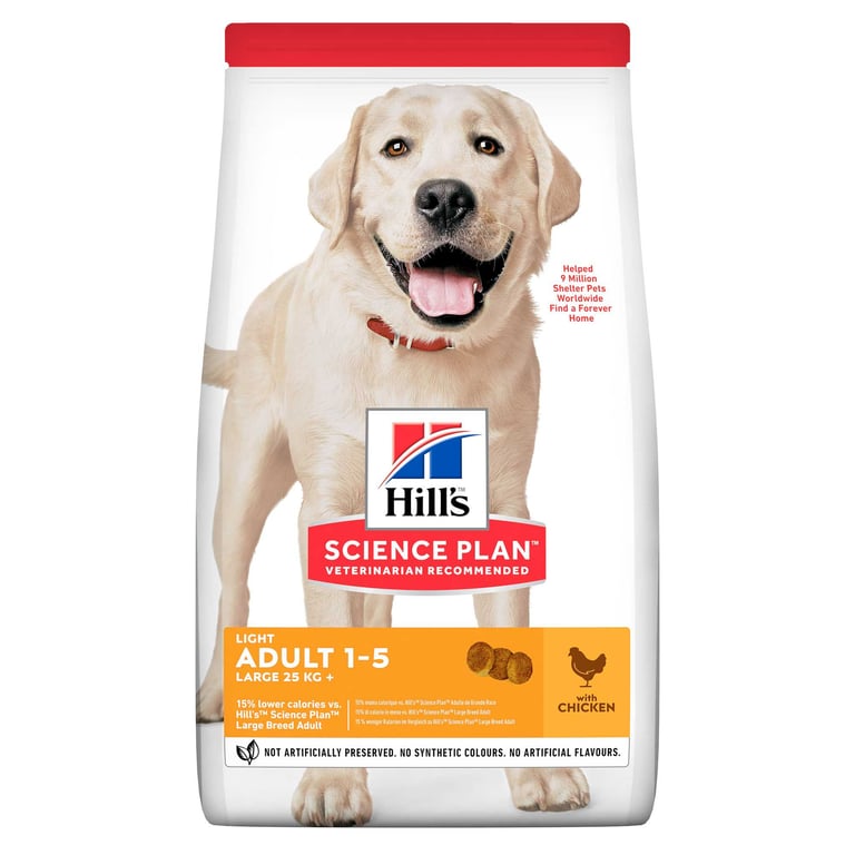 HILL'S SP Adult Light Large sausā barība suņiem, vista,14kg