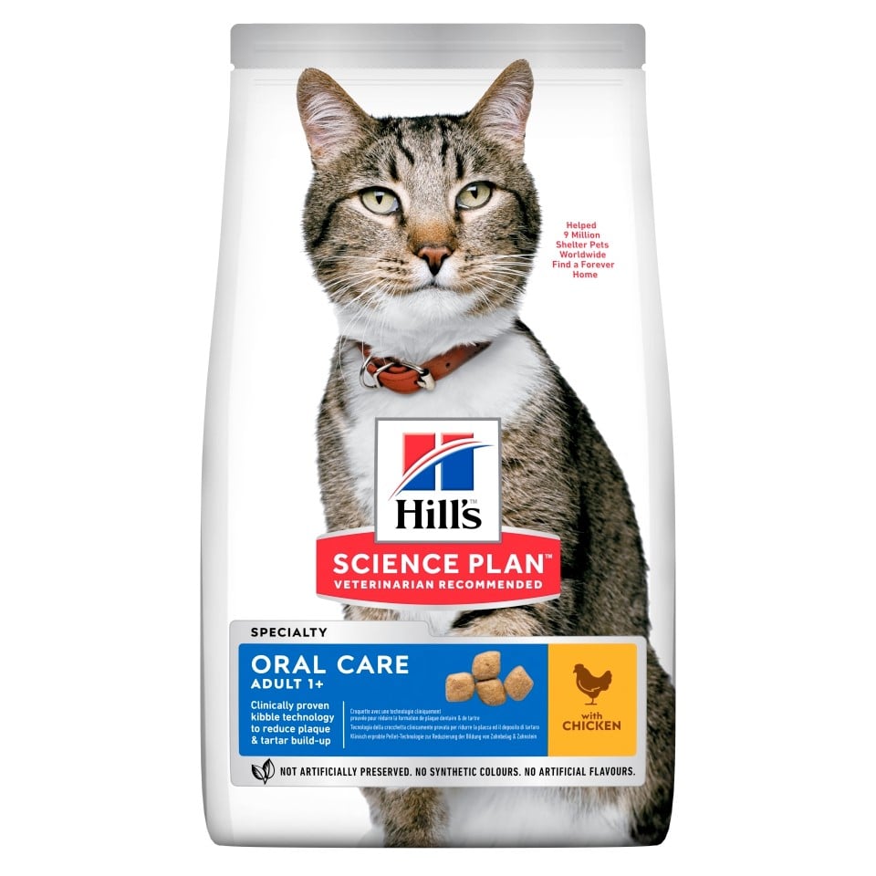 HILL'S SP Oral Care Adult sausā barība kaķiem, vista, 7kg - Produkta attēls 1