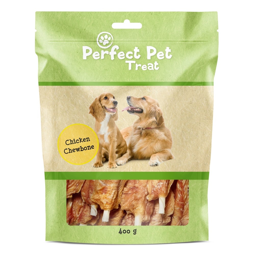 Perfect Pet vištienos ir jautienos odos kramtukai šunims, 400g - 