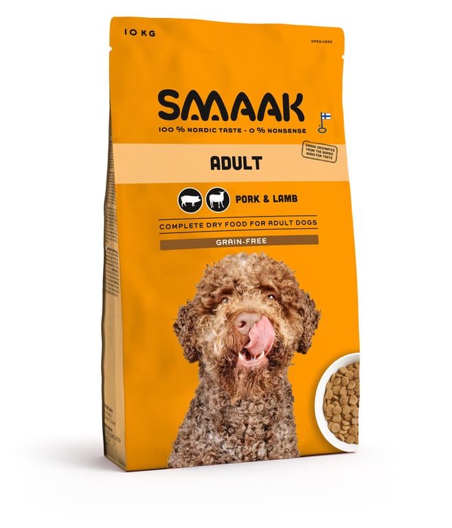 SMAAK koera kuivtoit, siga/lammas, teraviljavaba, 10 kg