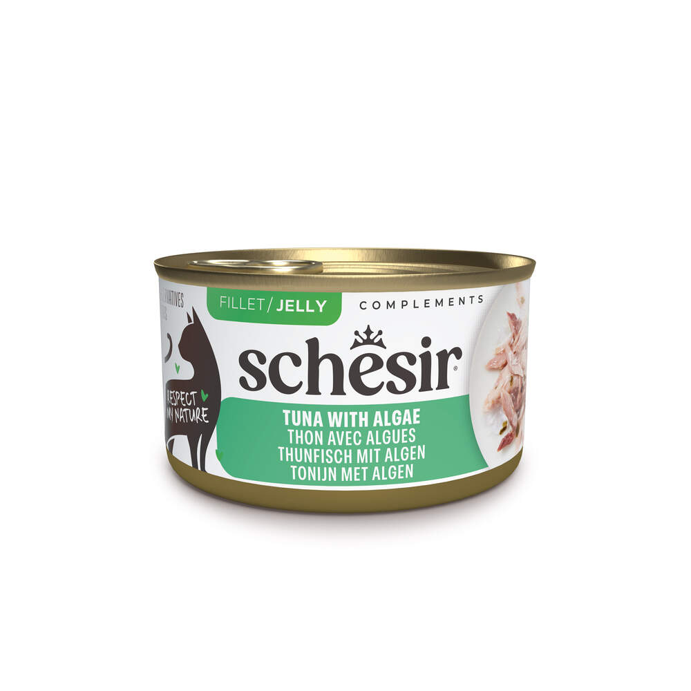 Schesir mitrā barība kaķiem, tuncis/aļģes želejā, 70g - Produkta attēls
