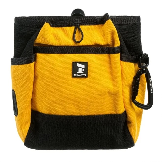 Feel Active Treat Bag Canvas kārumu soma suņiem, dzeltena - Produkta attēls 1