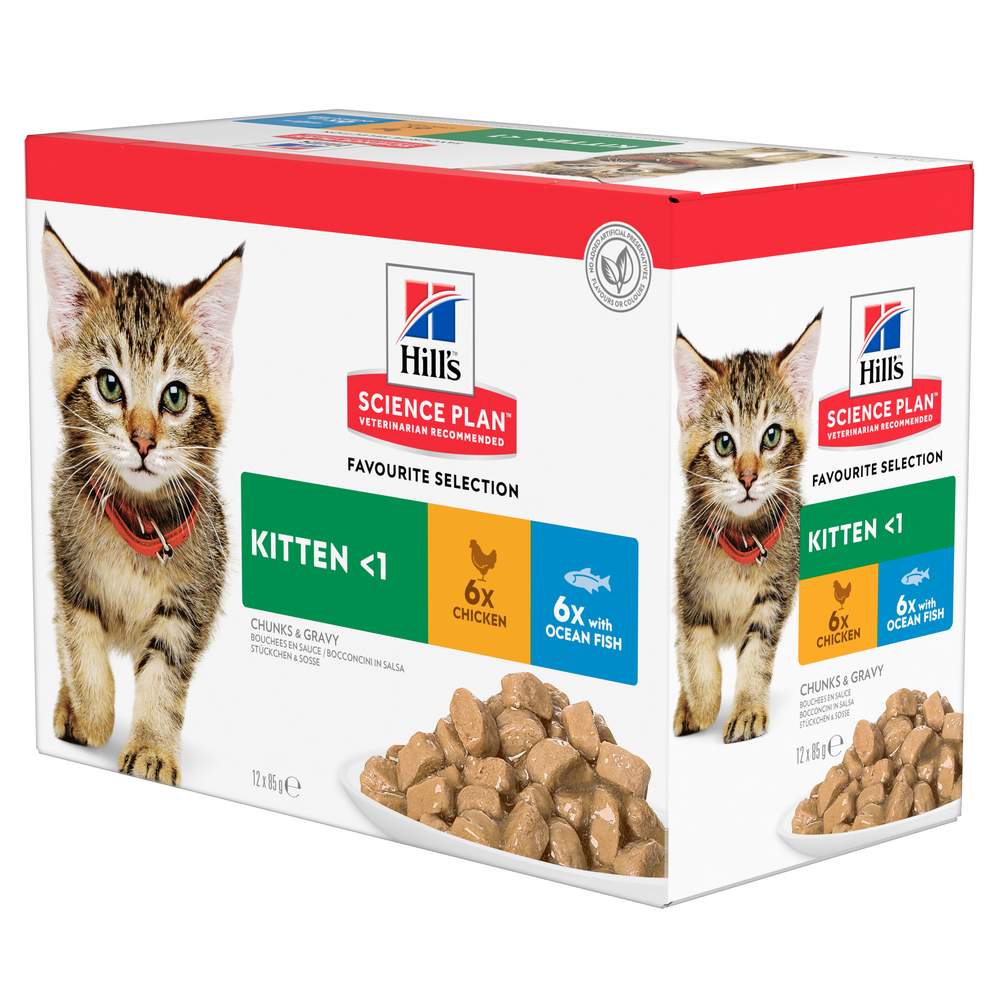 Hill's SP kassipoja einekotikeste multipakk, kana/ookeanikala, 12x85 g - Tootepilt