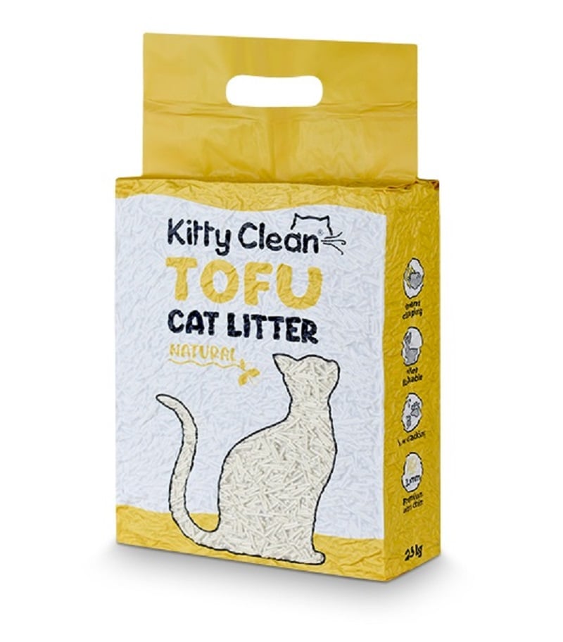 Kitty Clean Tofu kraikas katėms, natūralaus kvapo, 2,5 kg -  1