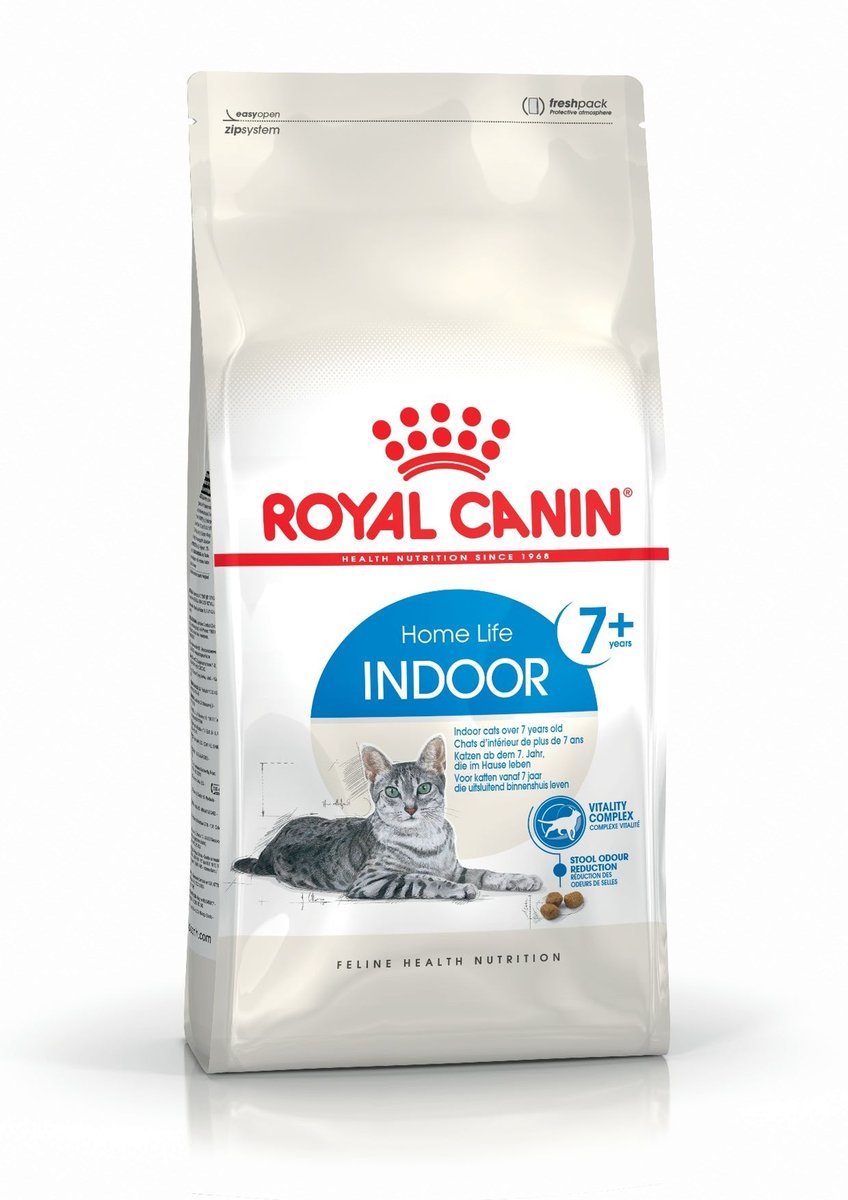 ROYAL CANIN Indoor 7+ sausā barība kaķiem-senioriem, 1,5kg - Produkta attēls 1