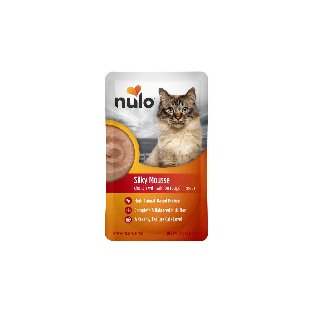 Nulo SM mitrā barība kaķiem, vista/lasis, 79g - Produkta attēls