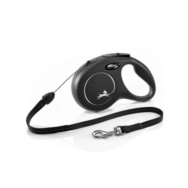 Flexi Classic automatinis virvinis pavadėlis, S/8 m, juodas -  1