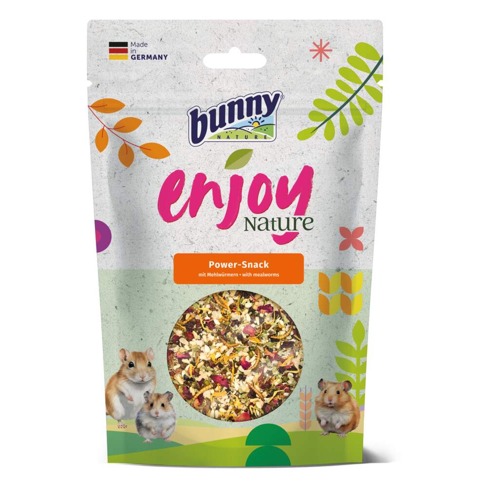 Bunny EnjoyNature PowerSnack kārums grauzējiem ar miltu tārpiem, 140 g - Produkta attēls