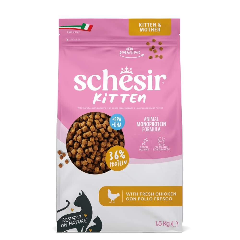 Schesir Monoprotein kassipoja kuivtoit, kana, 1,5 kg - Tootepilt