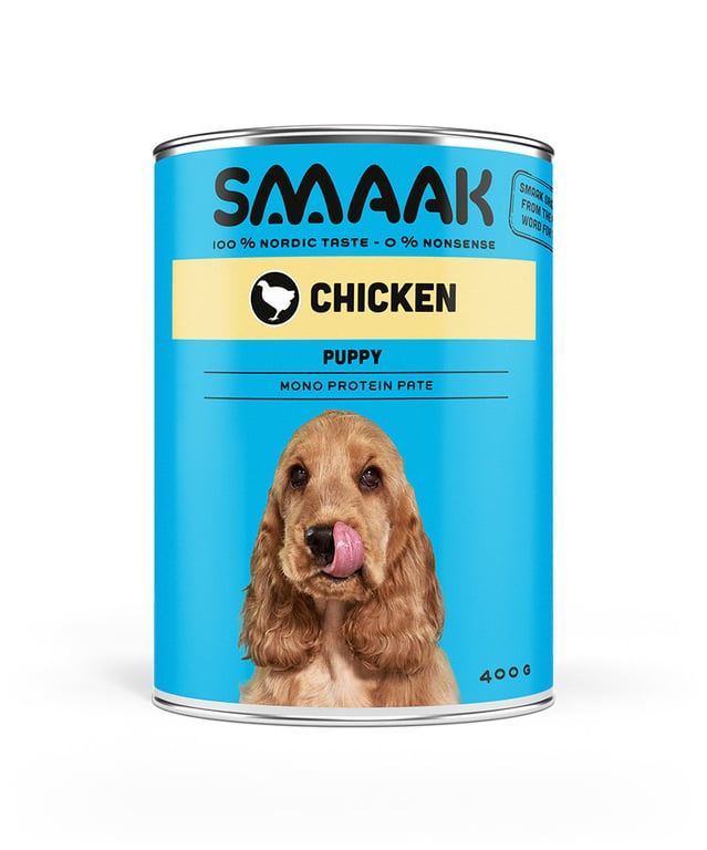 SMAAK mitrā barība kucēniem, vista, 400g
