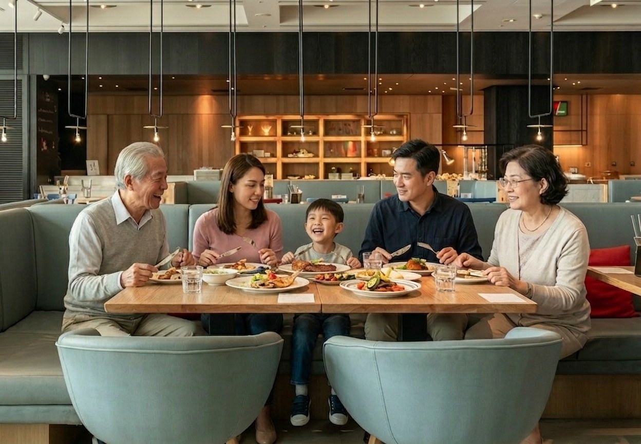 圖2＿甘粹餐廳4月推出「童樂同行・樂齡同享」，讓家庭聚餐變得輕鬆且溫馨。（圖／AI生成示意）.jpg