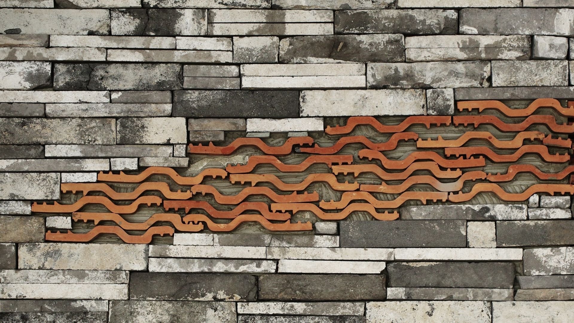 Architectural brickwork details at The Place Tainan