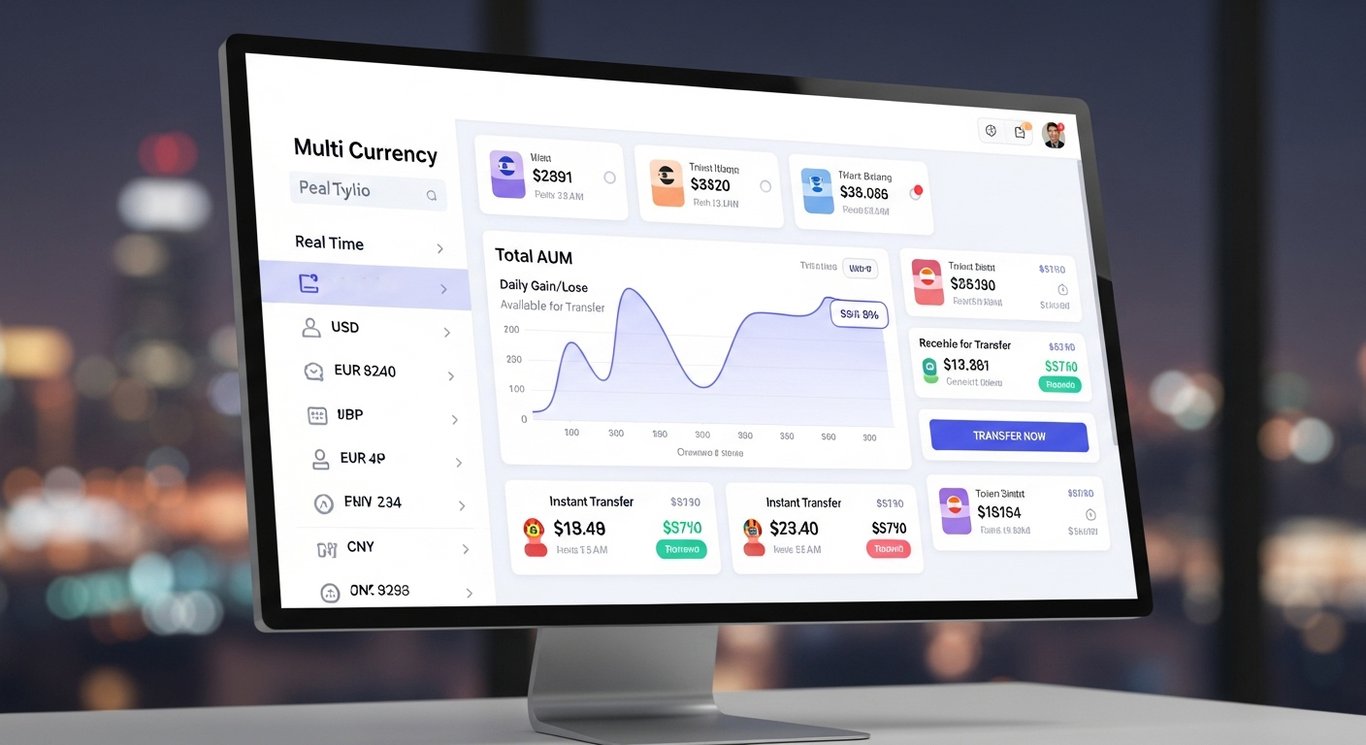 Digital fund management and financial analytics dashboard