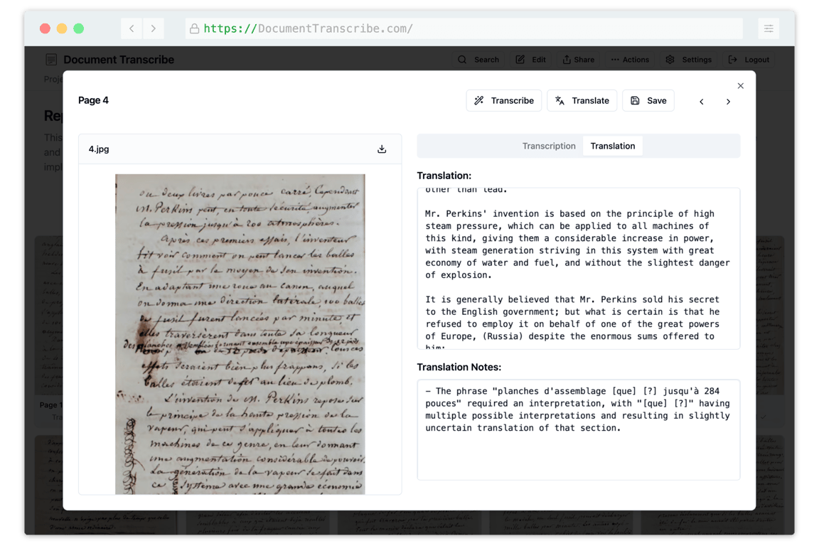 Clean, organized digital archive interface