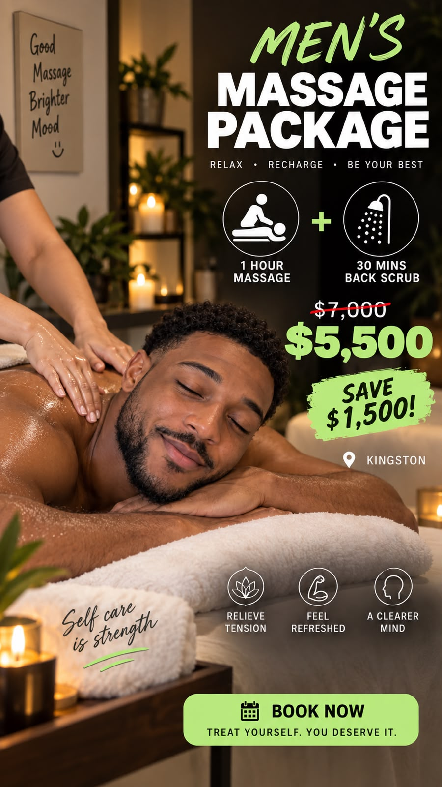 Stress Buster massage promotion ad 2