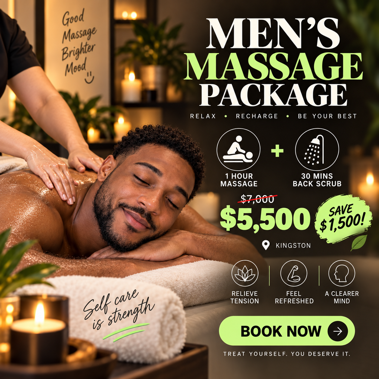 Stress Buster massage promotion ad 1