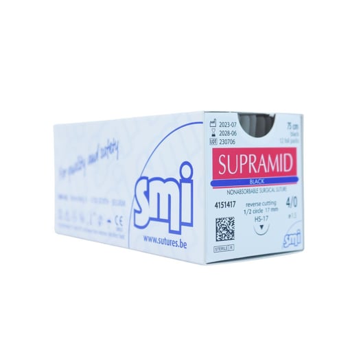 Agulhas com Sutura Supramid 4/0-1/2 Circ 17mm, 75cm-15-764