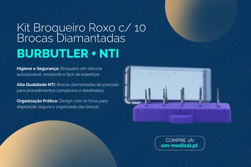 Kit Broqueiro Roxo c/ 10 Brocas Diamantadas BURBUTLER + NTI