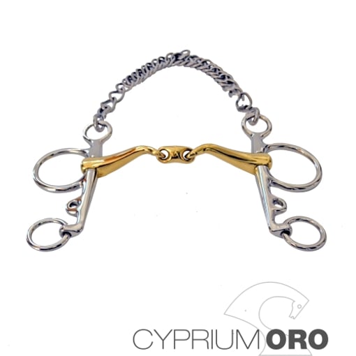 Freio Pelhame Cyprium Emb.Tripartida 45º Perna Comprida-640-183
