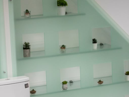 Estante Decorativa em Vidro Fosco