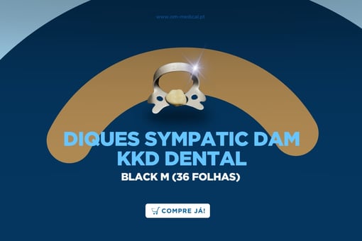 Diques SYMPATIC DAM Black M (36 Folhas) - KKD DENTAL