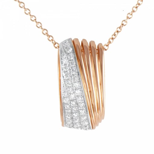 Colar Ouro Rosa e Diamantes K DI KUORE 451094