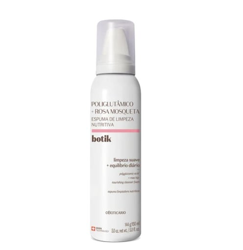 Espuma de Limpeza Nutritiva Poliglutamico + Rosa mosqueta 150 ml