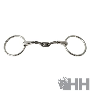 Imagem do produto Bridão Argolas Embocadura Mate Tripartida Curva 14mm - Sefton