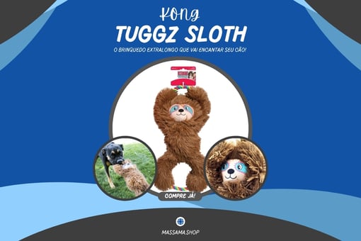 KONG Tuggz Sloth: O Brinquedo Extralongo