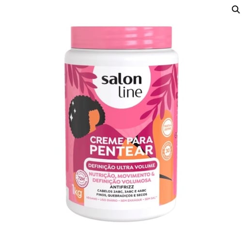Salon Line Creme Para Pentear Definição Extraordinária 1kg