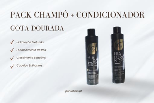 Gota Dourada Hialurónico Pack Champô + Condicionador