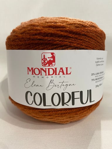 Lã Mondial Colorful Laranja