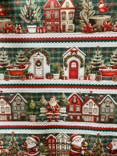 100% Algodão Barra Natalina