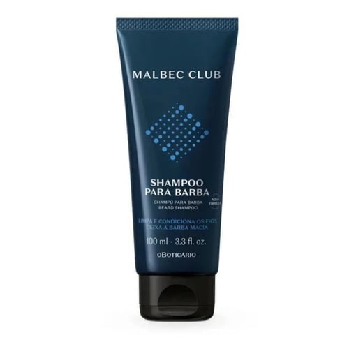 Shampoo para Barba Malbec Club 100ml – Limpeza e Maciez Diária