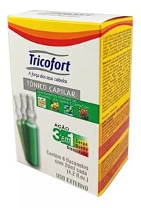 Imagem do produto Tônico Capilar Tricofort 6 Flaconetes – Tratamento 3 em 1