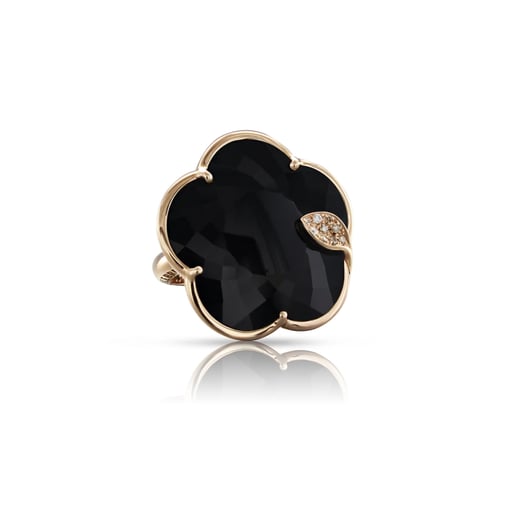 Anel Ton Joli em Ouro Rosa 18k com Ónix e Diamantes |
