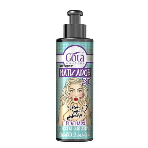Gota Dourada Matizador 3D Platinado 120ml – Cabelos Louros-575-559