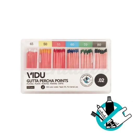 VIDU Ponta de gutapercha nº45/80 2% (120 uni)