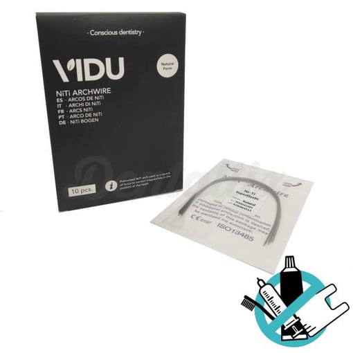 VIDU Arco de NiTi Redondo Forma Natural 014 inf. (10 pcs)