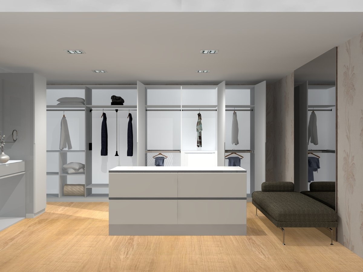 Closet Luxuoso com Ilha Central