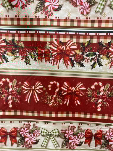 100% Algodão Barra Natalina