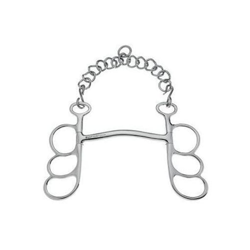 Freio de Atrelagem Barcelona 3 Argolas Embocadura Curva-1182-440