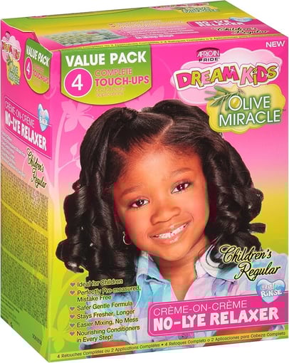 African Pride Dream Kids Olive Miracle (4) Touch-Up Relaxer Kit,-45-157
