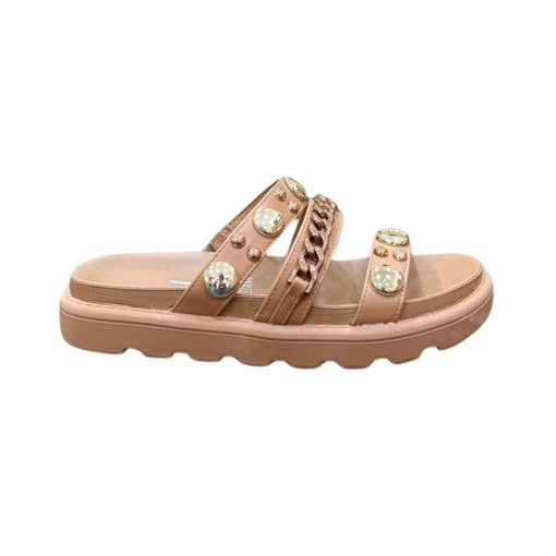 Papete Vizzano Camel com Tachas Douradas e Plataforma 2 cm